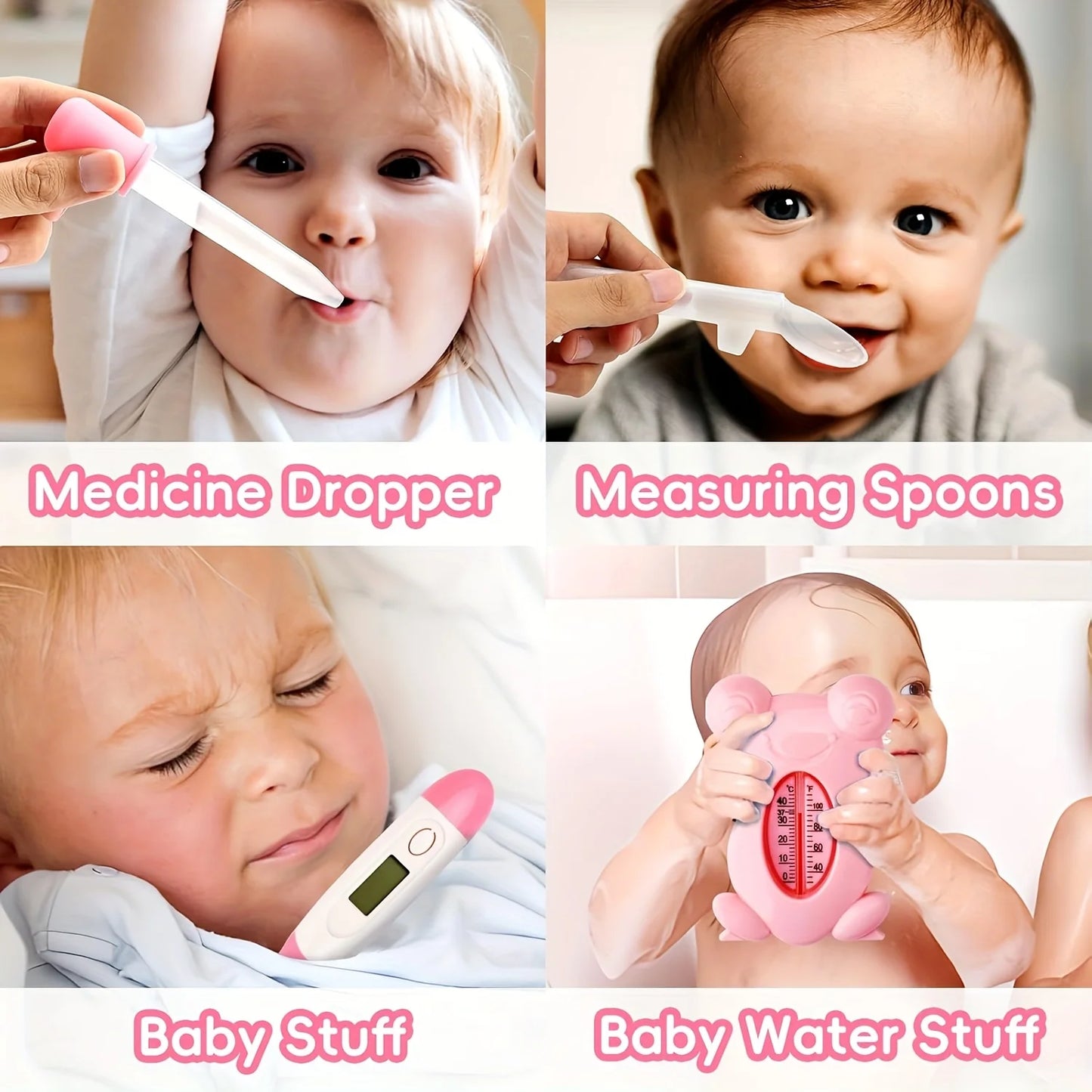 10-Piece Baby Care & Grooming Kit - Hair Thermometer Brush, Nail Trimmer, Teether, Toothbrush & Clipper Essentials