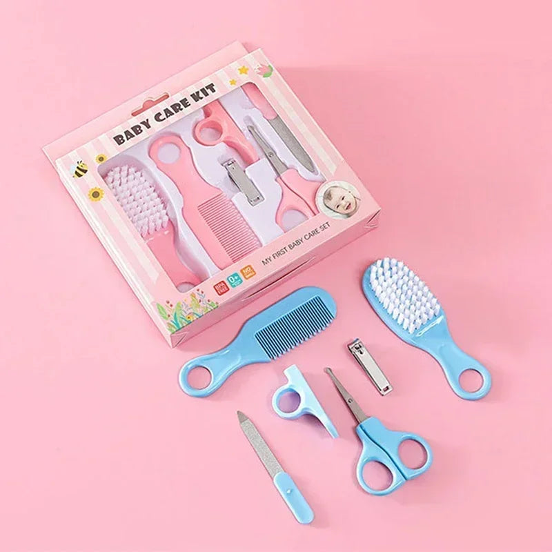 Nail Clippers Soft Comb Brush Care Combination Hair Baby Care Set Safe Comb Grooming Brush Set Nail Trimmer Kit Healthcare Tools